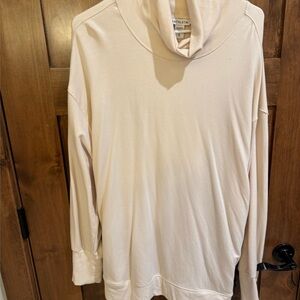 Athleta Creamy Butter Yellow Turtleneck Sweater